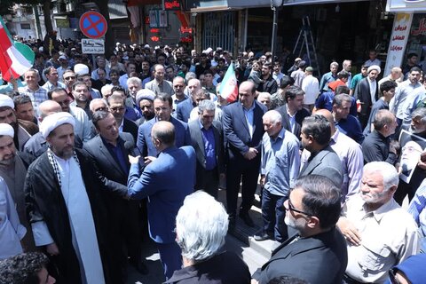 تصاویر /  محکومیت حمله رژیم صهیونیستی اسراییل به ایران عزیز از سوی مردم استان قزوین