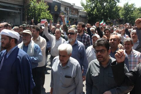 تصاویر /  محکومیت حمله رژیم صهیونیستی اسراییل به ایران عزیز از سوی مردم استان قزوین