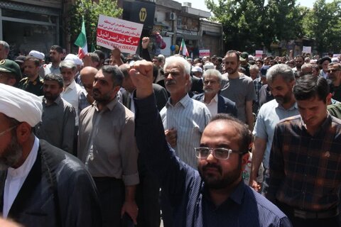 تصاویر /  محکومیت حمله رژیم صهیونیستی اسراییل به ایران عزیز از سوی مردم استان قزوین