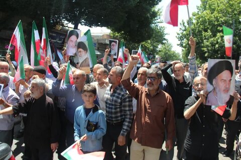 تصاویر /  محکومیت حمله رژیم صهیونیستی اسراییل به ایران عزیز از سوی مردم استان قزوین