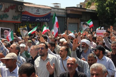 تصاویر /  محکومیت حمله رژیم صهیونیستی اسراییل به ایران عزیز از سوی مردم استان قزوین