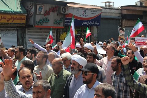 تصاویر /  محکومیت حمله رژیم صهیونیستی اسراییل به ایران عزیز از سوی مردم استان قزوین