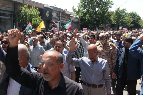 تصاویر /  محکومیت حمله رژیم صهیونیستی اسراییل به ایران عزیز از سوی مردم استان قزوین