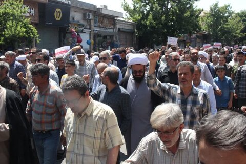 تصاویر /  محکومیت حمله رژیم صهیونیستی اسراییل به ایران عزیز از سوی مردم استان قزوین