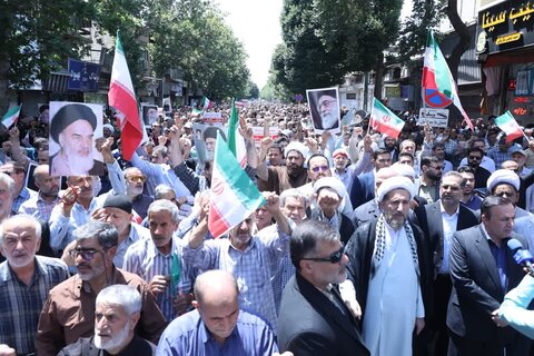 تصاویر /  محکومیت حمله رژیم صهیونیستی اسراییل به ایران عزیز از سوی مردم استان قزوین