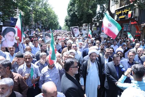 تصاویر /  محکومیت حمله رژیم صهیونیستی اسراییل به ایران عزیز از سوی مردم استان قزوین