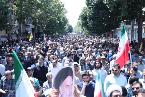 تصاویر /  محکومیت حمله رژیم صهیونیستی اسراییل به ایران عزیز از سوی مردم استان قزوین