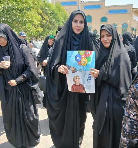 تصاویری از حضور طلاب موسسه آموزش عالی ریحانة الرسول ساوه در راهپیمایی محکومیت جنایات رژیم صهیونیستی