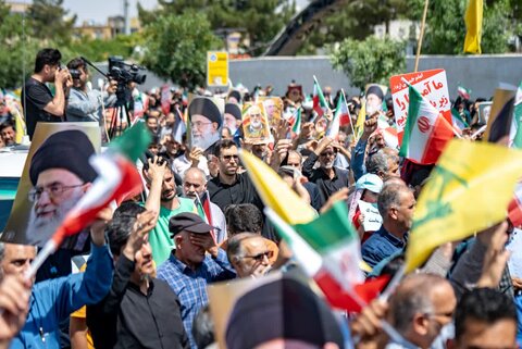 تصاویر/خروش ضد صهیونیستی مردم اراک علیه جنایات ددمنشانه رژیم صهیونی