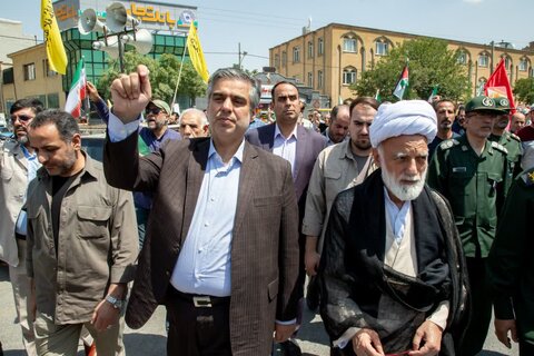 تصاویر/خروش ضد صهیونیستی مردم اراک علیه جنایات ددمنشانه رژیم صهیونی