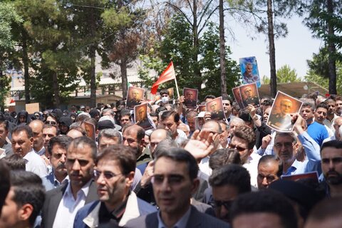 تصاویر راهپیمایی مردم خرم آباد در پی حمله اسرائیل به خاک مقدس ایران