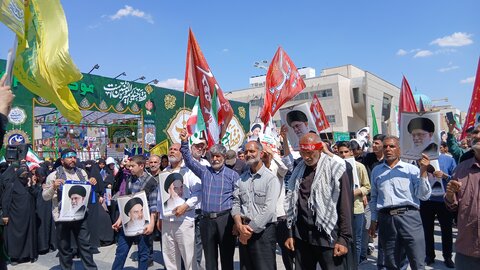 خروش مردم ولایت مدار مشهدبر علیه جنایت های رژیم غاصب صهیونیستی