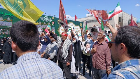 خروش مردم ولایت مدار مشهدبر علیه جنایت های رژیم غاصب صهیونیستی