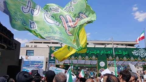 خروش مردم ولایت مدار مشهدبر علیه جنایت های رژیم غاصب صهیونیستی