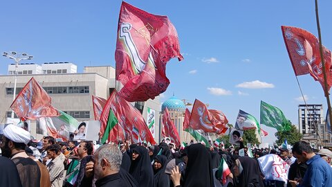 خروش مردم ولایت مدار مشهدبر علیه جنایت های رژیم غاصب صهیونیستی