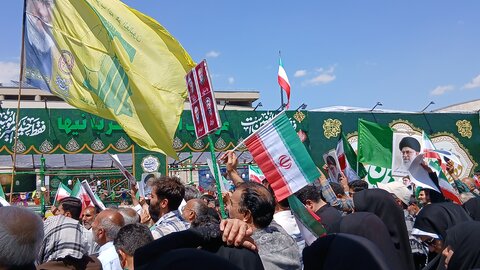 خروش مردم ولایت مدار مشهدبر علیه جنایت های رژیم غاصب صهیونیستی