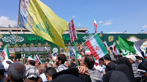 خروش مردم ولایت مدار مشهدبر علیه جنایت های رژیم غاصب صهیونیستی