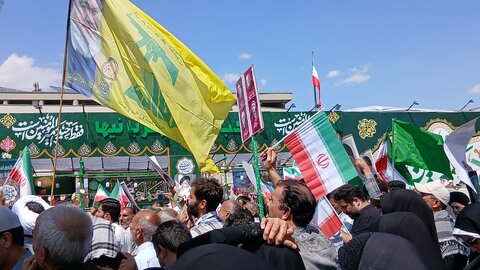 خروش مردم ولایت مدار مشهدبر علیه جنایت های رژیم غاصب صهیونیستی