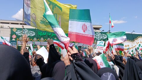 خروش مردم ولایت مدار مشهدبر علیه جنایت های رژیم غاصب صهیونیستی