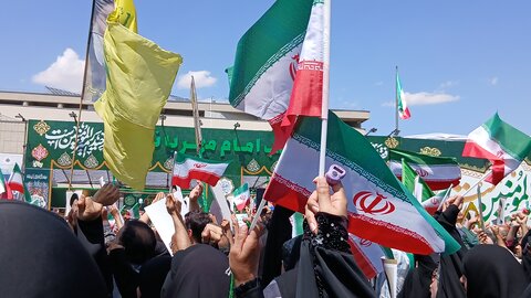 خروش مردم ولایت مدار مشهدبر علیه جنایت های رژیم غاصب صهیونیستی