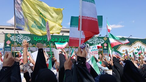 خروش مردم ولایت مدار مشهدبر علیه جنایت های رژیم غاصب صهیونیستی