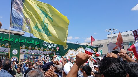 خروش مردم ولایت مدار مشهدبر علیه جنایت های رژیم غاصب صهیونیستی