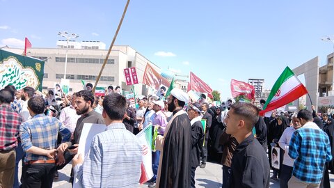 خروش مردم ولایت مدار مشهدبر علیه جنایت های رژیم غاصب صهیونیستی