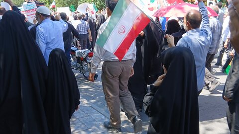 خروش مردم ولایت مدار مشهدبر علیه جنایت های رژیم غاصب صهیونیستی