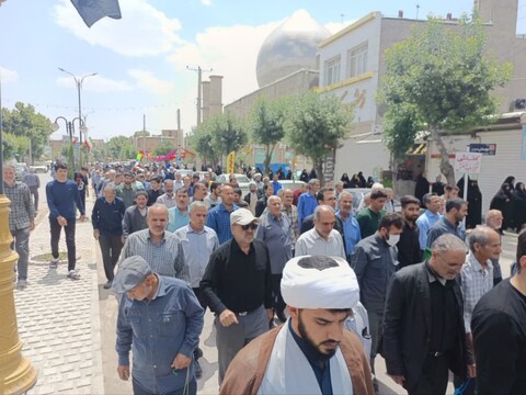 تصاویر / راهپیمایی نمازگزاران شهرستان درگزین در محکومیت جنایات رژیم صهیونیستی
