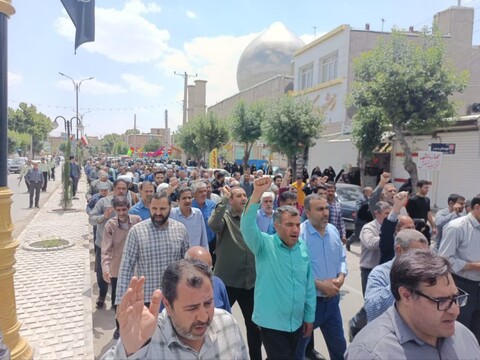 تصاویر / راهپیمایی نمازگزاران شهرستان درگزین در محکومیت جنایات رژیم صهیونیستی