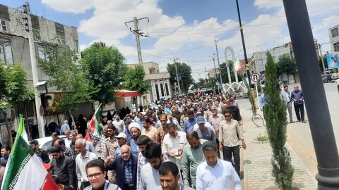 تصاویر / راهپیمایی نمازگزاران شهرستان درگزین در محکومیت جنایات رژیم صهیونیستی