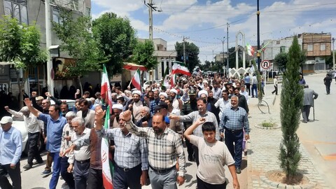 تصاویر / راهپیمایی نمازگزاران شهرستان درگزین در محکومیت جنایات رژیم صهیونیستی