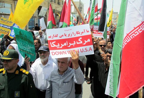 تصاویر/ راهپیمایی مردم دیّر علیه جنایت رژیم صهیونیستی