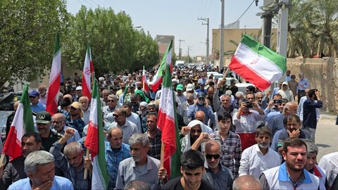 تصاویر/ راهپیمایی علیه جنایت رژیم صهیونیستی در خورموج