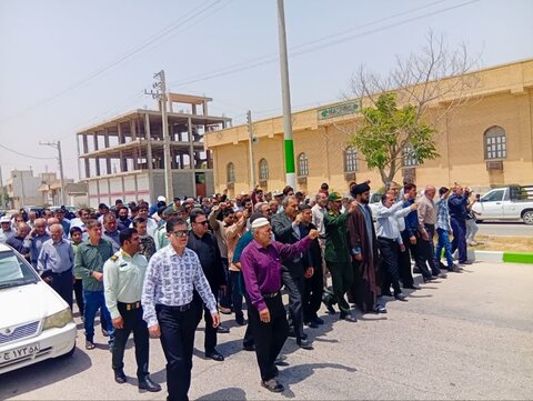 تصاویر/ راهپیمایی ضد صهیونیستی در بندر ریگ