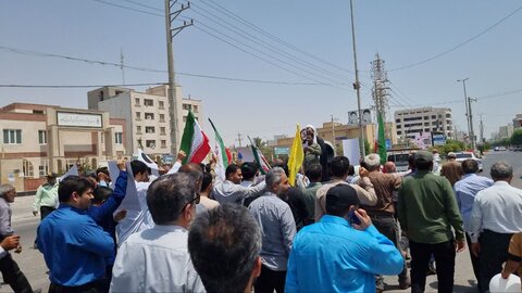 تصاویر/ خروش مردم گناوه علیه صهیونیست ها