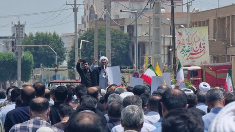 تصاویر/ خروش مردم گناوه علیه صهیونیست ها