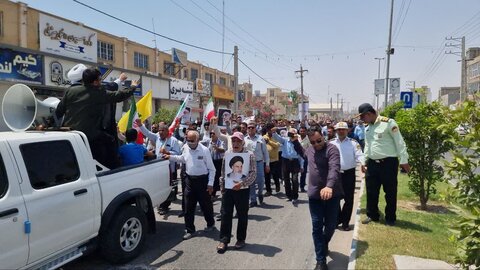 تصاویر/ خروش مردم گناوه علیه صهیونیست ها