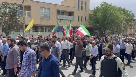 تصاویر/  راهپیمایی و حضور دشمن‌شکن، باشکوه و فریادهای انتقام جویانه و اعلام انزجار نمازگزاران جمعه هادیشهر