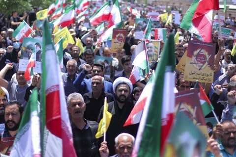 تصاویر|  راهپیمایی مردم بیرجند در محکومیت جنایات رژیم کودکش صهیونیستی