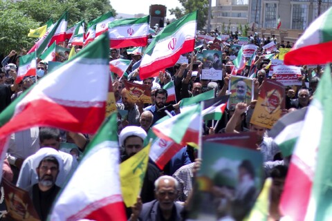 تصاویر|  راهپیمایی مردم بیرجند در محکومیت جنایات رژیم کودکش صهیونیستی