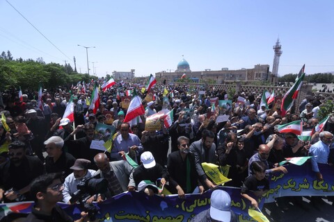 تصاویر|  راهپیمایی مردم بیرجند در محکومیت جنایات رژیم کودکش صهیونیستی