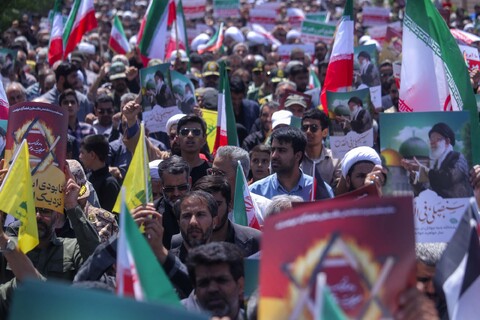 تصاویر|  راهپیمایی مردم بیرجند در محکومیت جنایات رژیم کودکش صهیونیستی