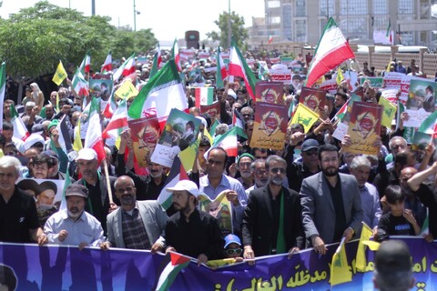 تصاویر|  راهپیمایی مردم بیرجند در محکومیت جنایات رژیم کودکش صهیونیستی
