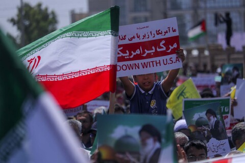 تصاویر|  راهپیمایی مردم بیرجند در محکومیت جنایات رژیم کودکش صهیونیستی