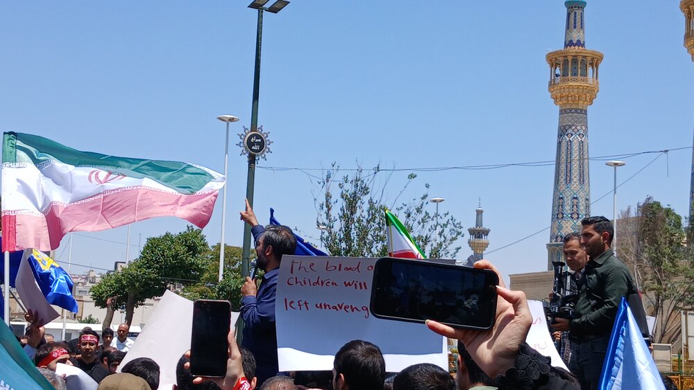 تجمع دانشجویان مشهدی در محکومیت جنایت رژیم غاصب صهیونیستی