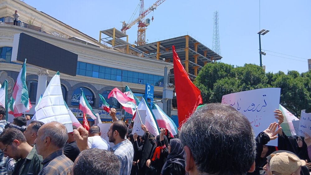 تجمع دانشجویان مشهدی در محکومیت جنایت رژیم غاصب صهیونیستی