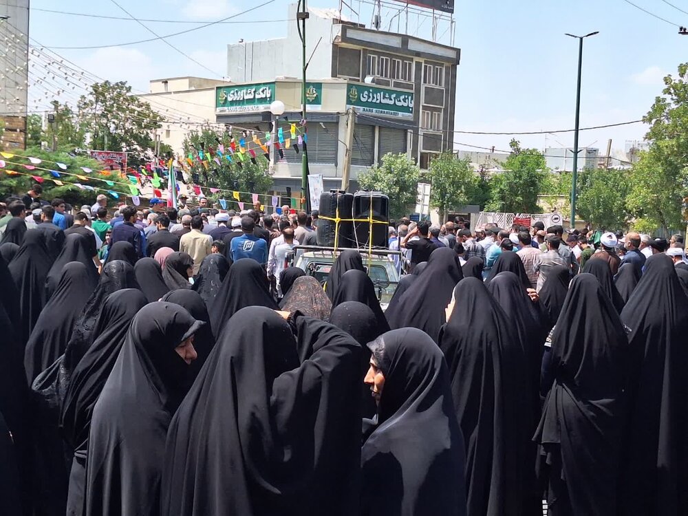 تصاویر/ تجمع طلاب و مردم شهرستان آستانه در محکومیت رژیم صهیونیستی در حمله به ایران