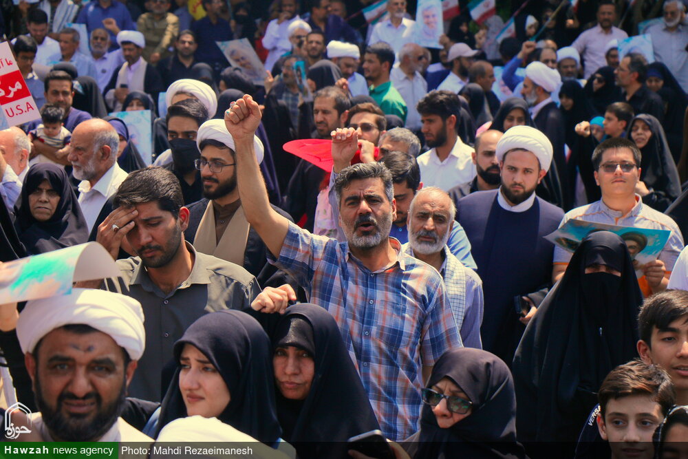 تصاویر/ راهپیمایی اعلام انزجار مردم قم از رژیم کودک‌کش صهیونیستی