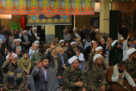 تجمع علما، روحانیون، طلاب و مردم شریف همدان در پی حملات ناجوانمردانه صهیونیست